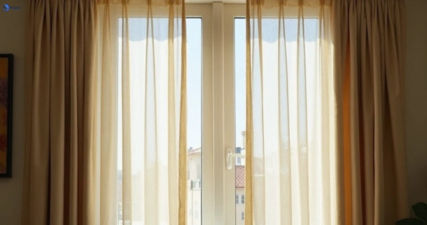 Dull dusty drapes in clarkes-hill-vic before professional cleaning
